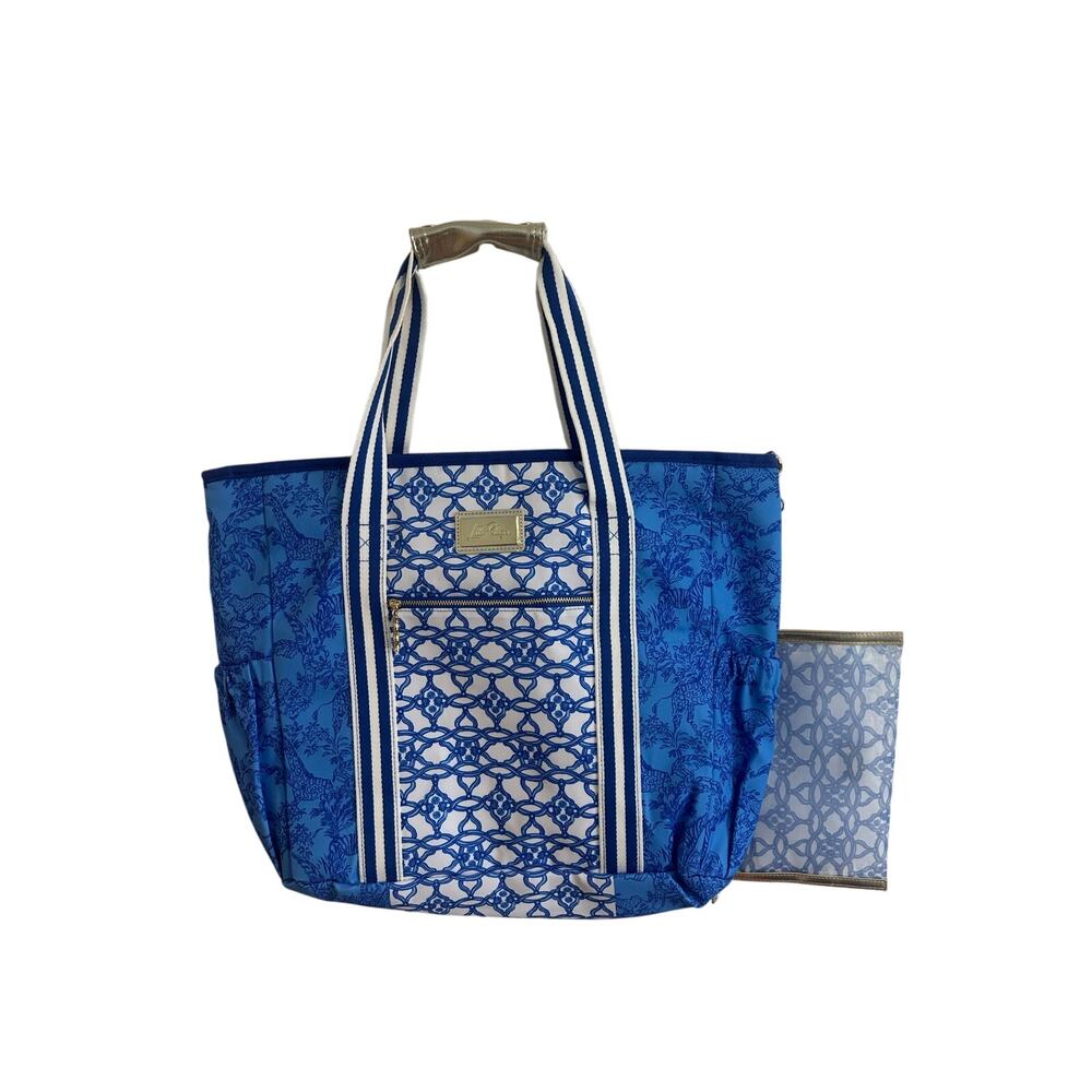 Lilly Pulitzer NWT Picnic Party Cooler Blue Safari Party Tote Bag - Picture 2 of 7